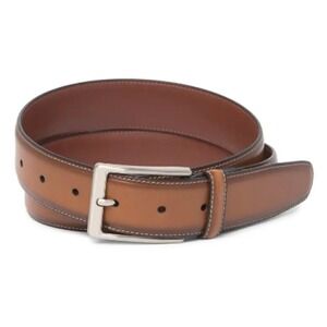 Original Penguin Luggage Brown Leather Belt Size 42